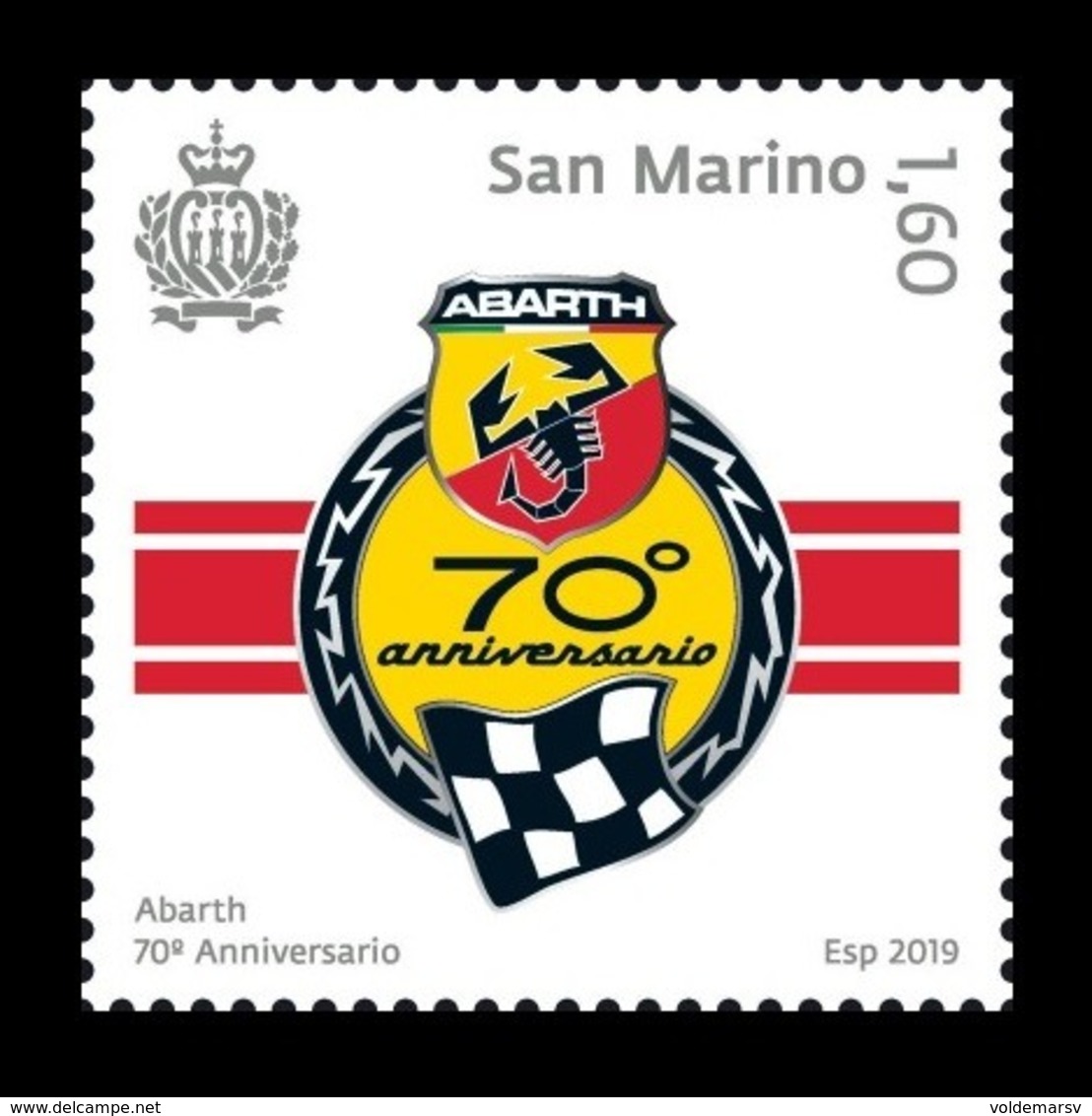 San Marino 2019 Mih. 2799 Abarth Race Car Company MNH ** - Unused Stamps