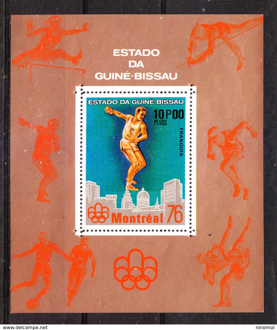 Guinea Bissau   - 1976.  Discobolo Olimpico. Raro Sheet . Olympic Discobolus. Rare MNH Sheet - Estate 1976: Montreal