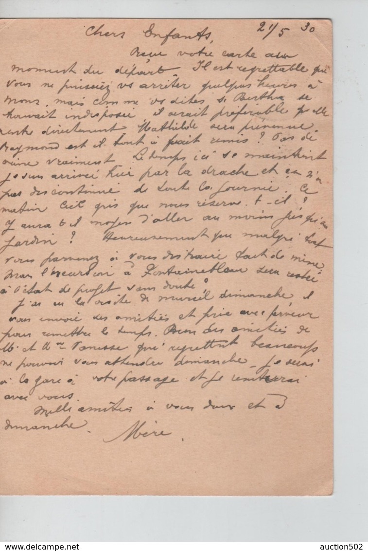 PR7375/ TP 256 Albert Houyoux S/CP Universala Esperanto-Asocio C.Mons 1930 > Paris - Esperanto