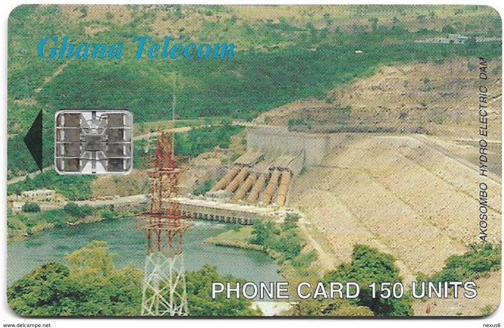 Ghana - Ghana Telecom - Akosombo Dam - 01.1998, 150U, 50.000ex, Used - Ghana