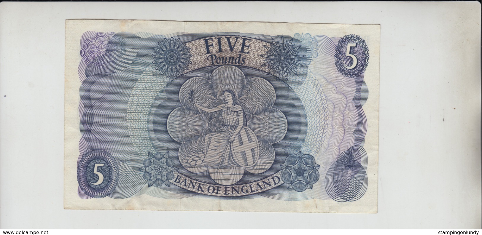 AB699 Bank Of England £5 Banknote Series C 1963-73 #D37 540097 FREE UK P+PBUY 1 GET 1 (CHEAPEST) 1/2 PRICE BANKNOTES - 5 Pounds