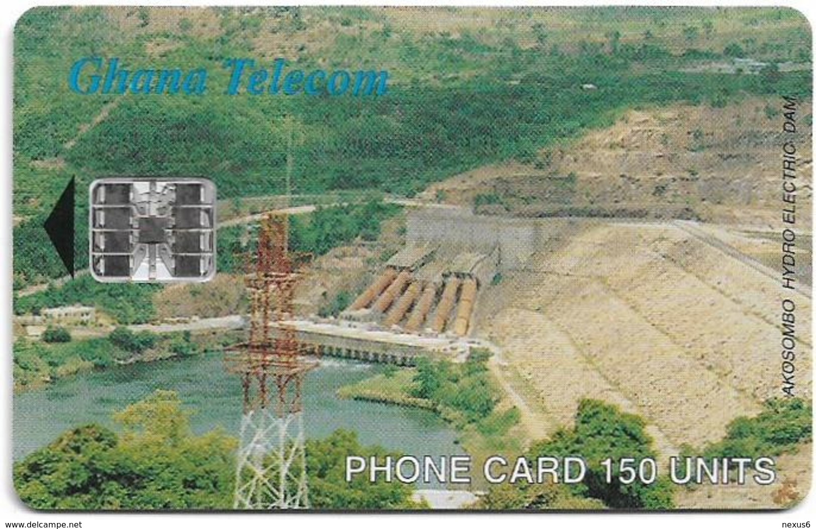 Ghana - Ghana Telecom - Akosombo Dam - 02.2001, 150U, 40.000ex, Used - Ghana