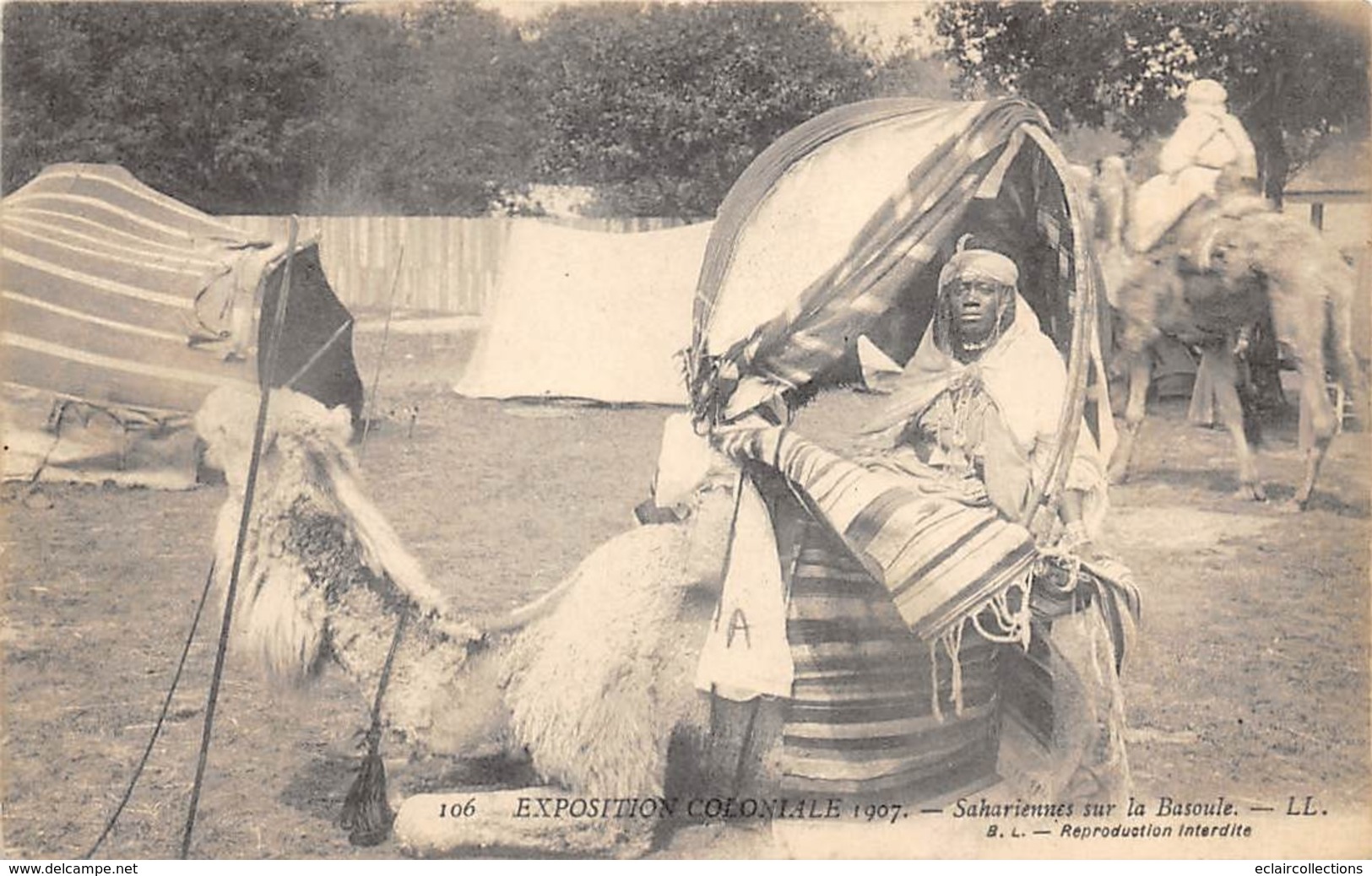 Thème  Exposition Coloniale. Nogent Sur Marne 1907    Sahariennes Sur La Basoule     (voir Scan) - Ausstellungen