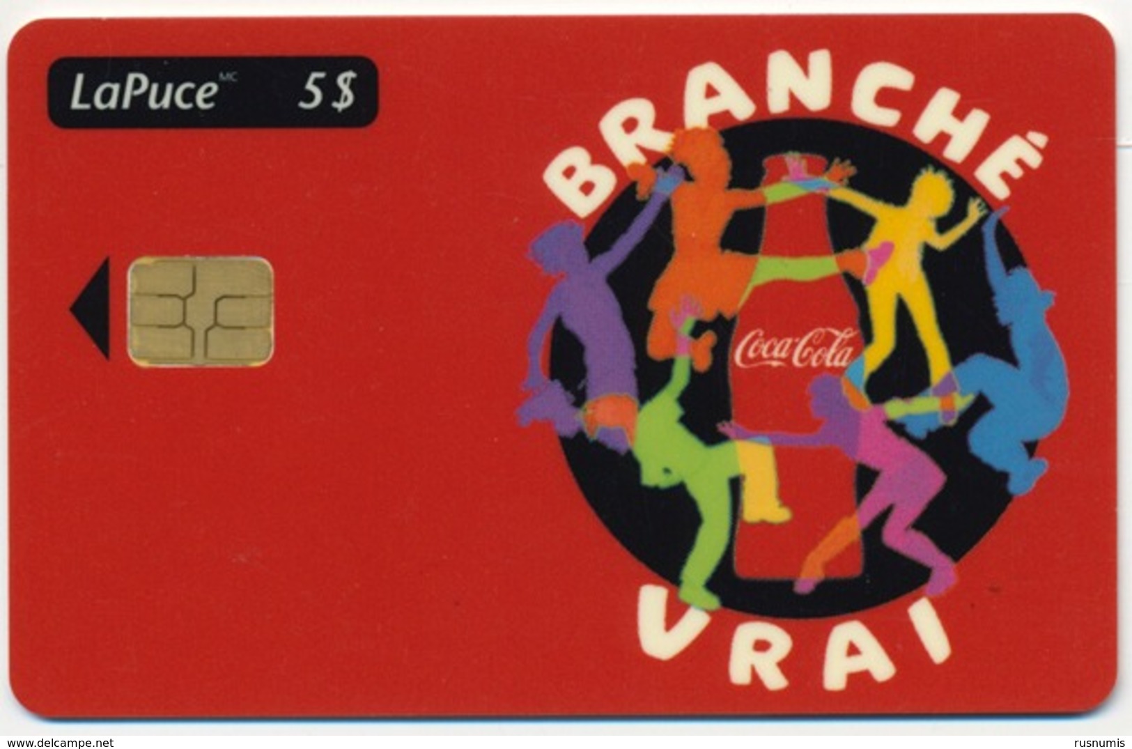 CANADA - KANADA LA PUCE BELL TELECOM COCA-COLA 5 UNITS CHIP PHONECARD TELECARTE PERFECT - Canada