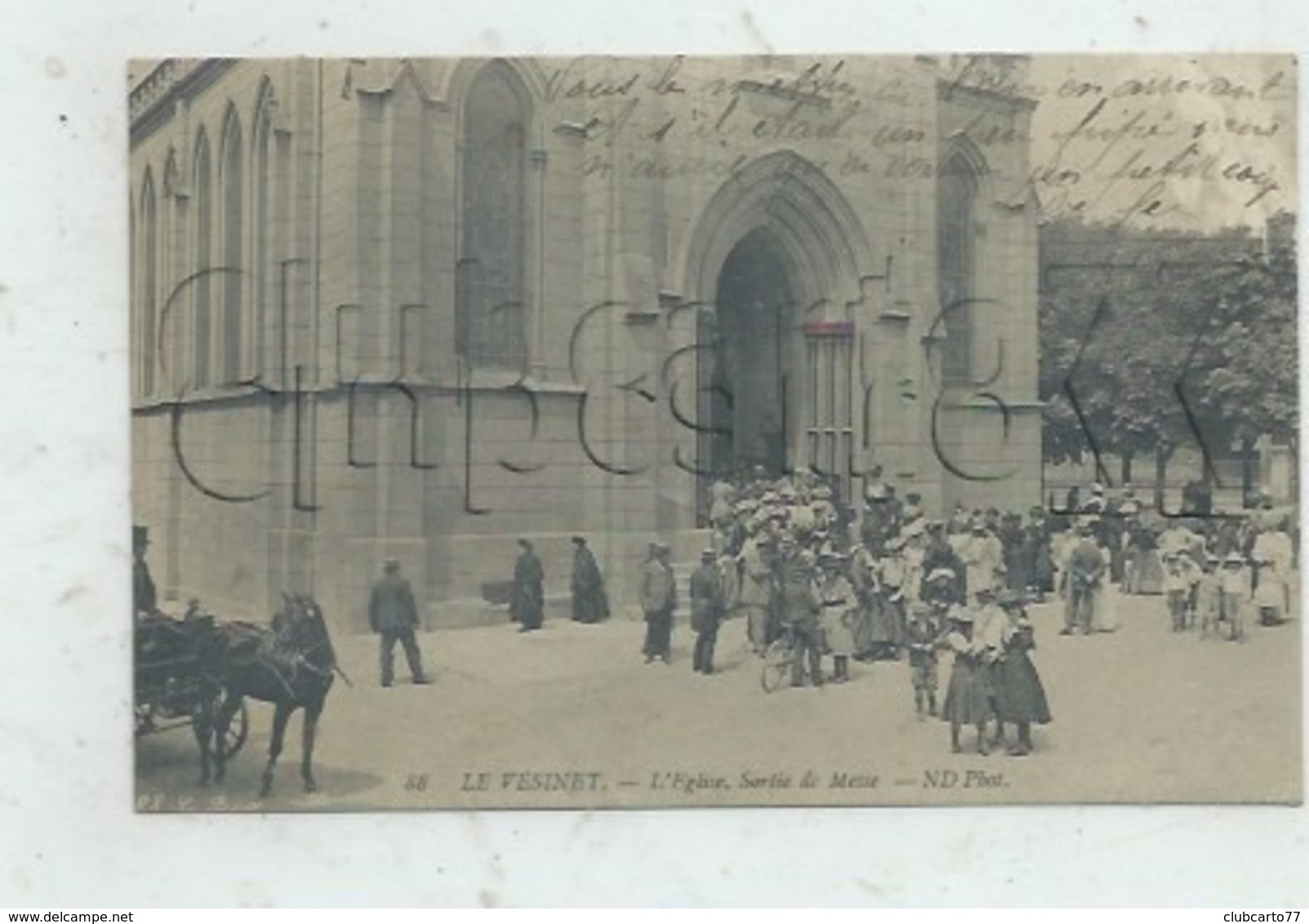 Le Vésinet (78) : La Sortie De La Messe à L'église En 1910 (animé) PF . - Le Vésinet