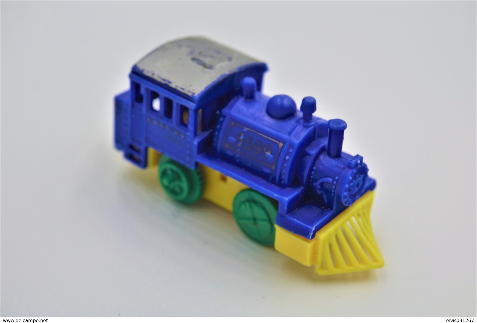 Vintage WHITE KNOB WINDING TOY : BLUE TRAIN  - 19**'s - 20**'s - RaRe  - Vintage - Wind Up - Autres & Non Classés