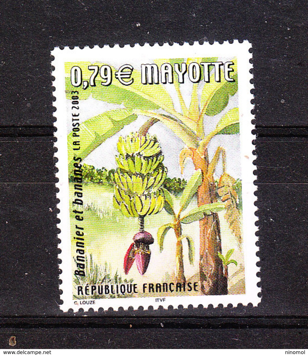 Mayotte  -  2003.  Palma  E  Casco Di Banane. Palm And Bunch Of Bananas. MNH - Frutta