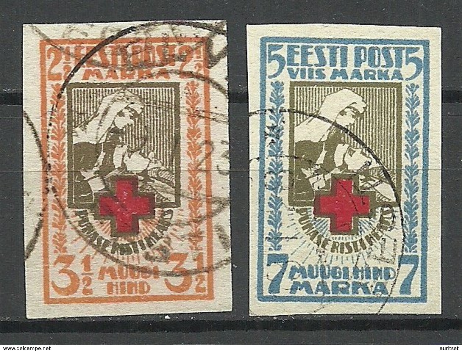 Estland Estonia 1921 Michel 29 - 30 B O - Estland