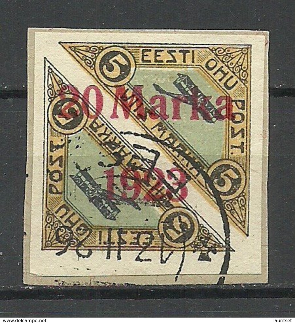 Estland Estonia 1923 Michel 44 B A O Auf D. Briefstück Signed K. Kokk - Estland