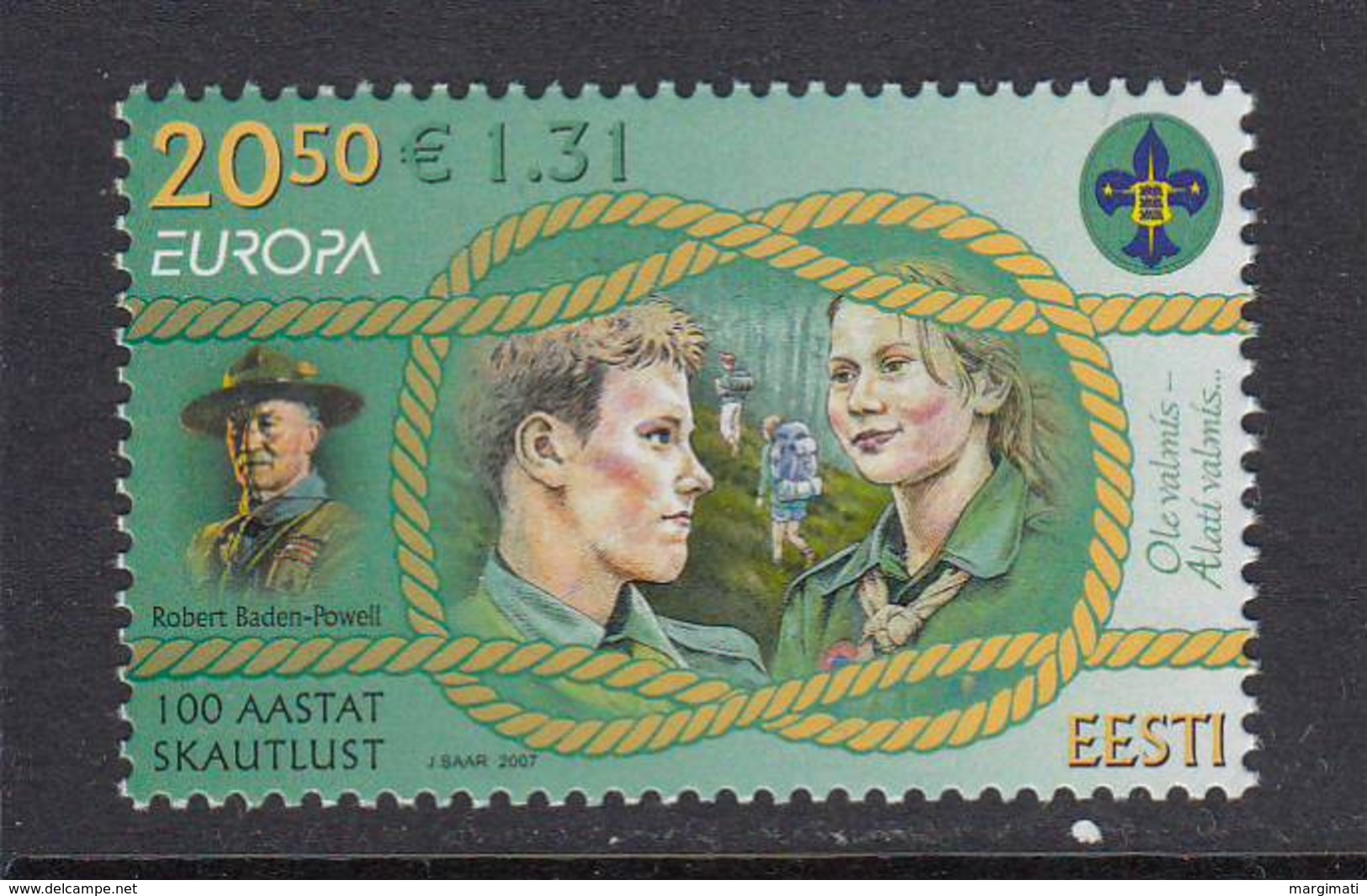 Estland 2007.The 100th Anniversary Of Scouting. MNH. Pf. - Estland