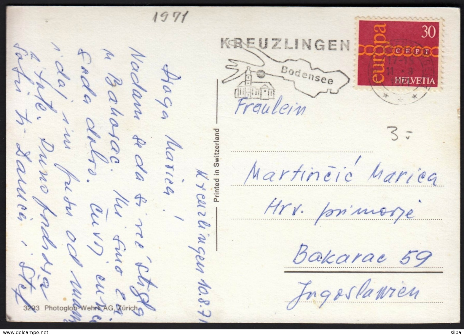 Switzerland Kreuzlingen 1971 / Bodensee, Kirche / Machine Stamp ATM - Automatenmarken