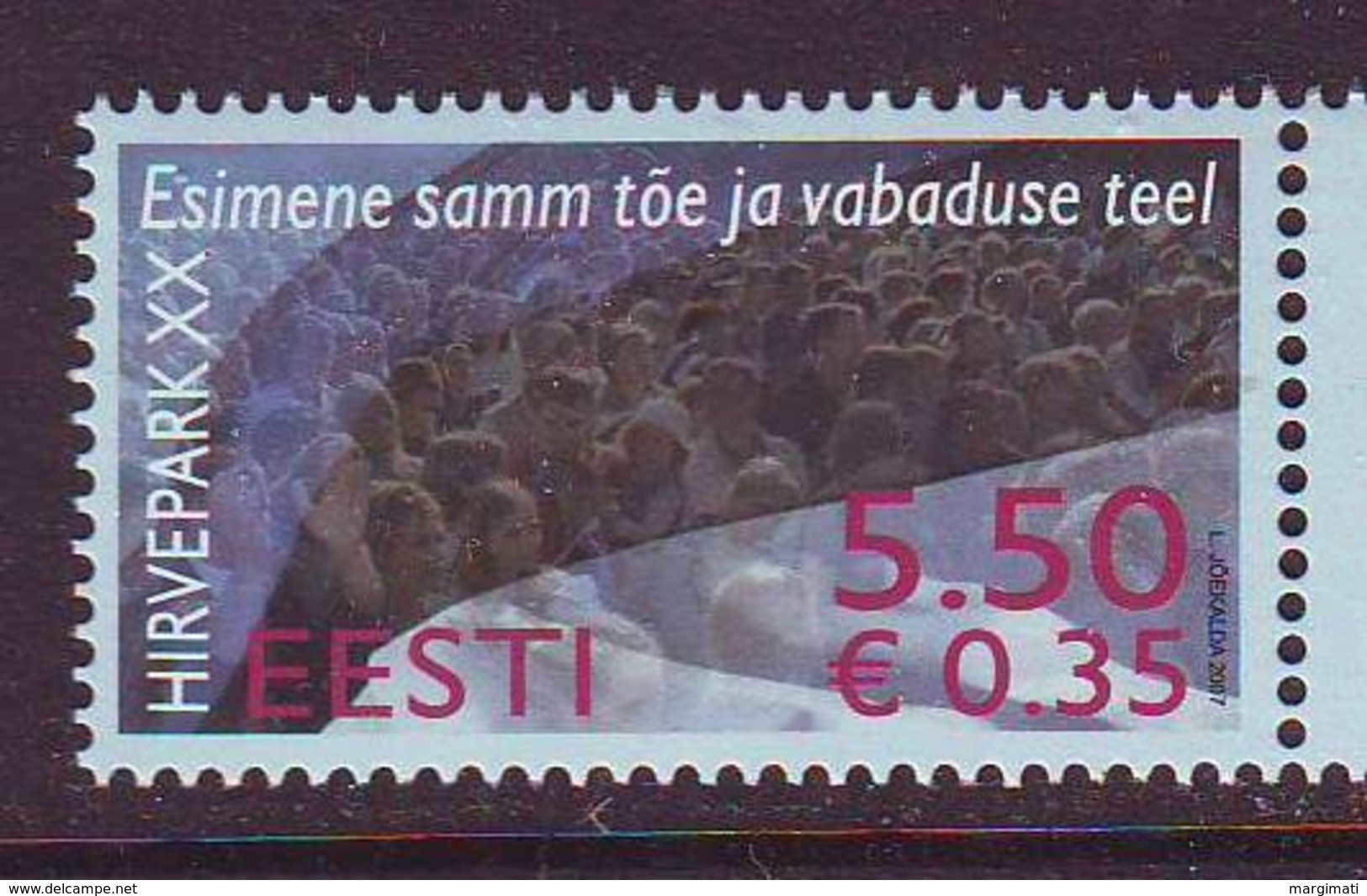 Estland 2007.  The 20th Anniversary Of The Hirvepark Demonstration. MNH. Pf. - Estland