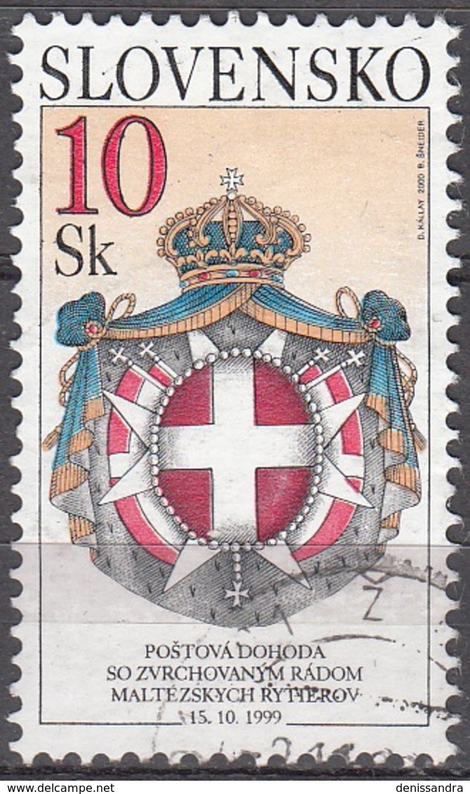 Slovensko 2000 Michel 380 O Cote (2009) 0.50 Euro Armoirie De L'Ordre De Malte Cachet Rond - Gebraucht