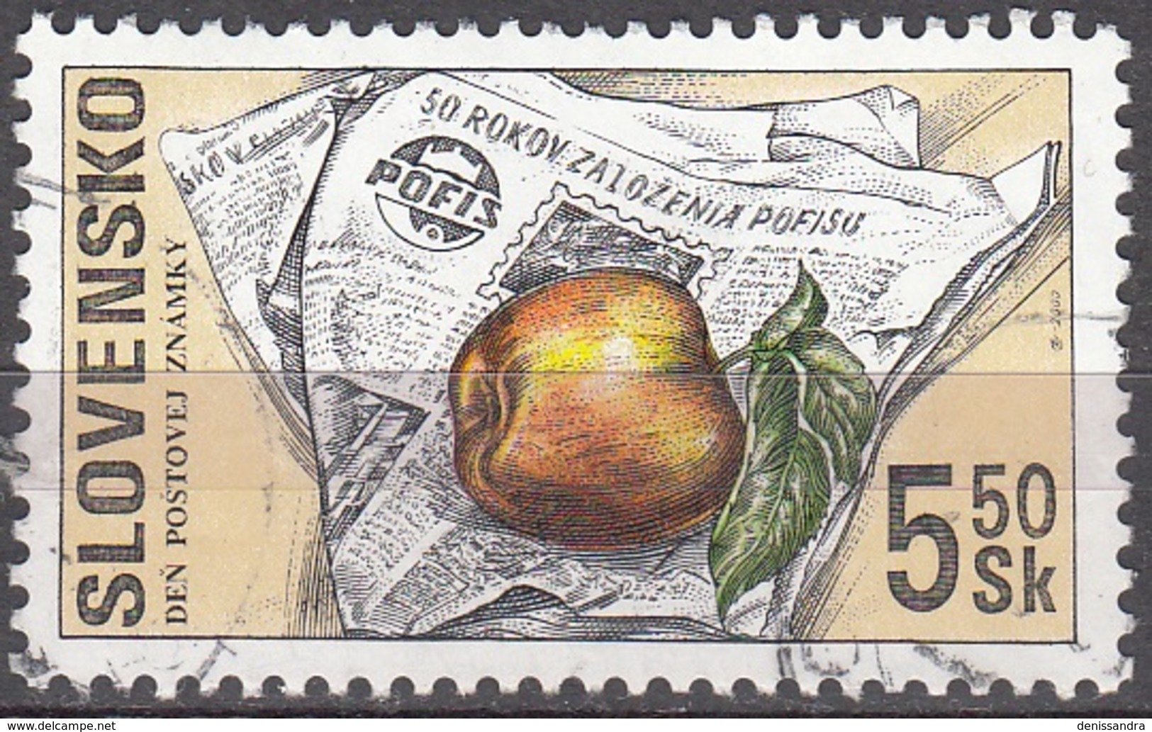 Slovensko 2000 Michel 383 O Cote (2009) 0.50 Euro 50 Ans Service Philatélique Pofis Cachet Rond - Gebruikt