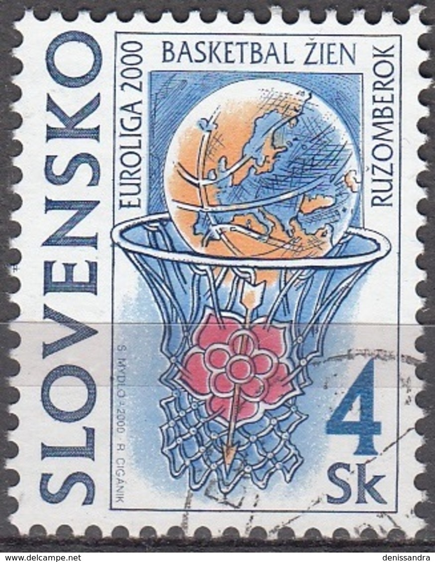 Slovensko 2000 Michel 366 O Cote (2009) 0.20 Euro Basketball Cachet Rond - Oblitérés