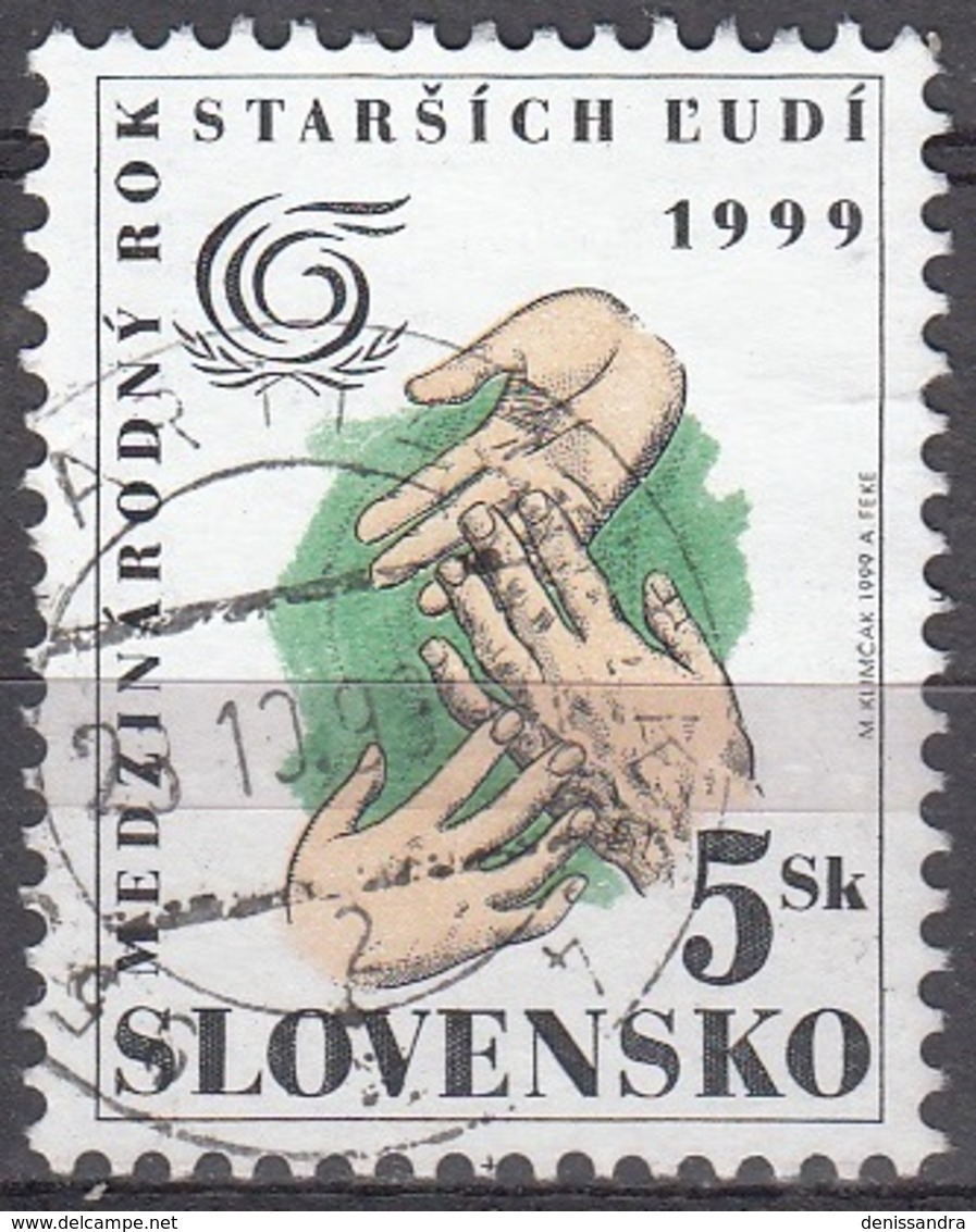 Slovensko 1999 Michel 342 O Cote (2009) 0.20 Euro Année Des Aînés Cachet Rond - Usati