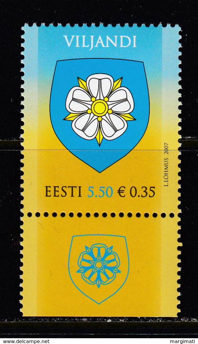 Estland 2007.Coat Of Arms Of Viljandi. MNH. Pf. - Estland