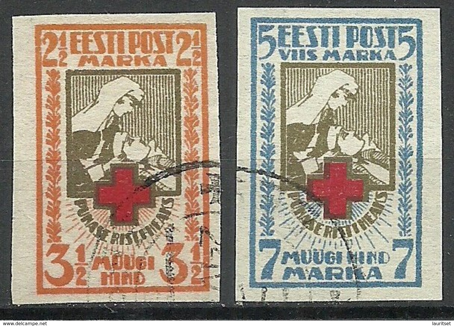 Estland Estonia 1921 Michel 29 - 30 B O - Estonia