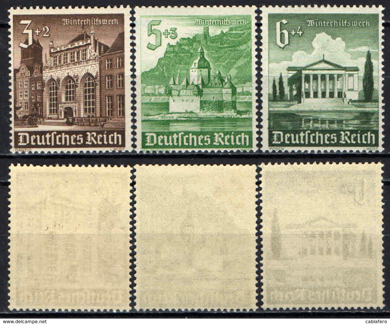 GERMANIA TERZO REICH - 1940 - EDIFICI - SOCCORSO INVERNALE - MNH - Ungebraucht