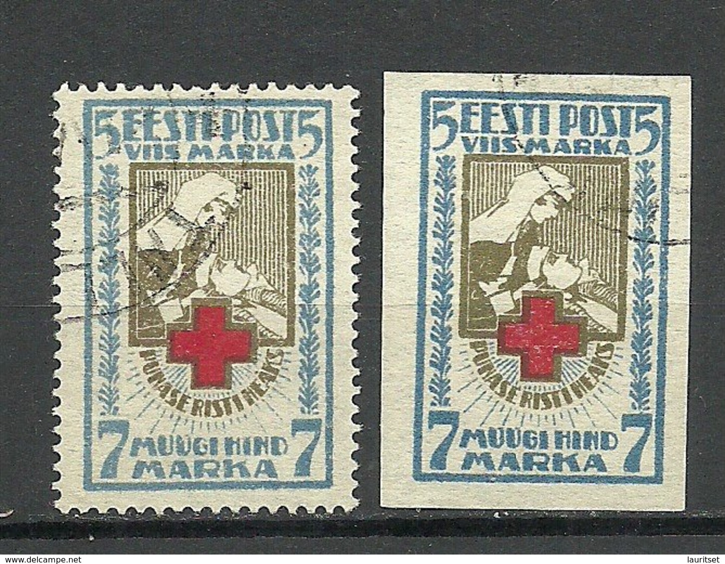 Estland Estonia 1922 Michel 30 A + B O - Estland