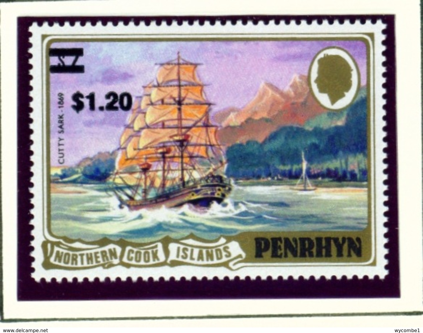 PENRHYN  -  1983 Ships Surcharge $1.20 On $2 Unmounted/Never Hinged Mint - Penrhyn