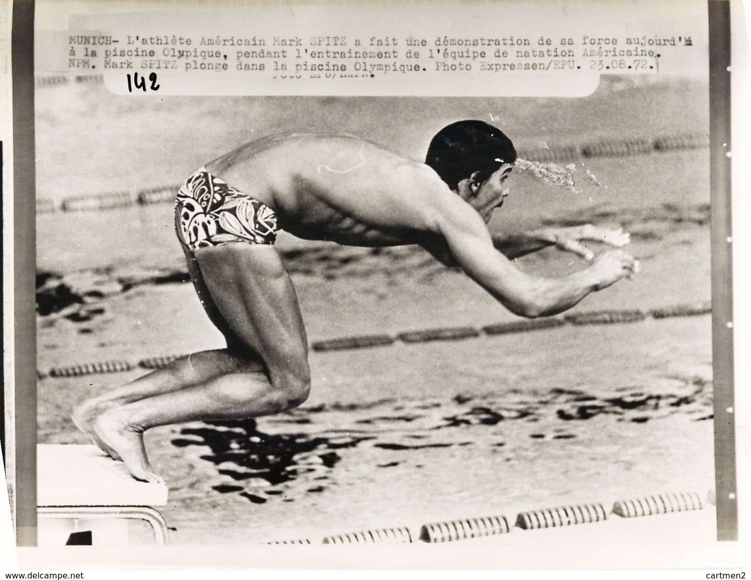 OLYMPIC GAMES MÜNCHEN JEUX OLYMPIQUES MUNICH 1972 VICTORY  SWIMMING MARK SPITZ NATATION - Sports