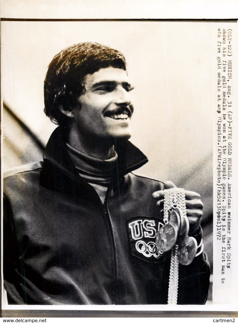 OLYMPIC GAMES MÜNCHEN JEUX OLYMPIQUES MUNICH 1972 FIVE GOLD MEDALS SWIMMER MARK SPITZ NATATION - Sports