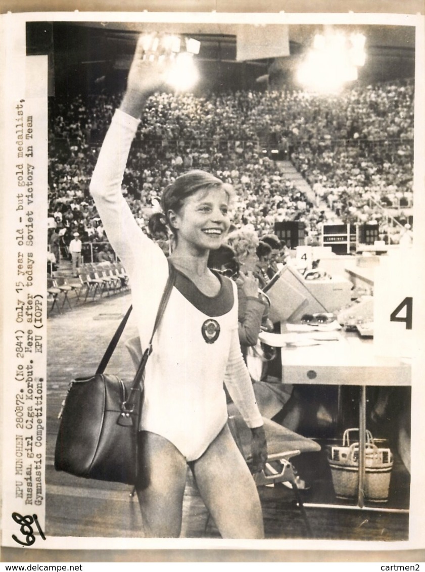 OLYMPIC GAMES MÜNCHEN JEUX OLYMPIQUES MUNICH 1972 15 YEAR OLD OLGA KORBUT GYMNASTIC RUSSIAN - Sports