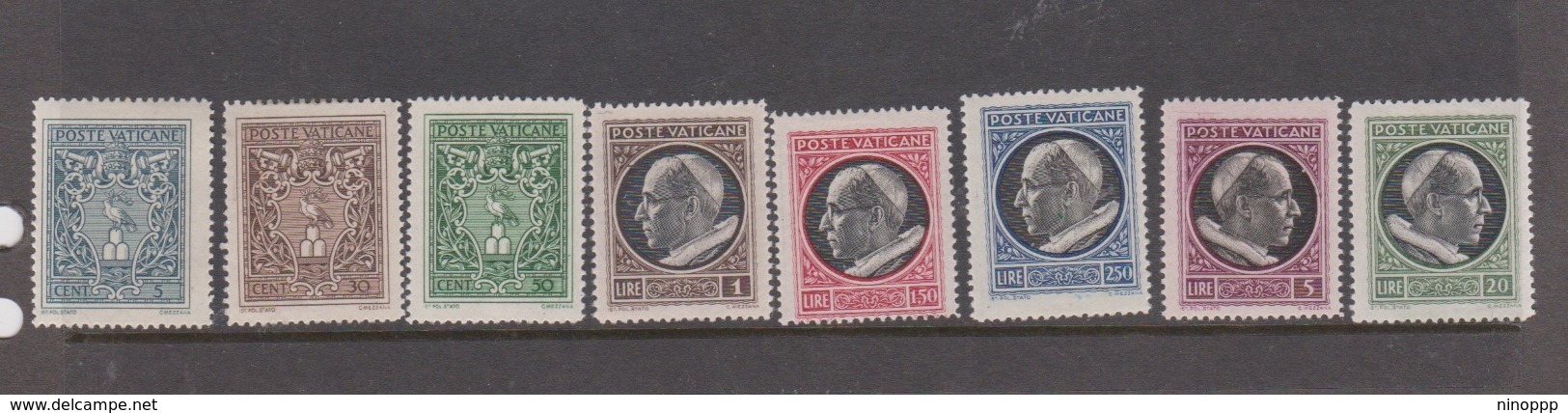 Vatican City S 91-98 1945 Definitive2,mint Hinged - Unused Stamps