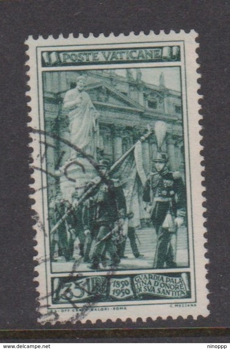 Vatican City S 152 1950 Palatina Guards,35 Lire Green,used - Used Stamps