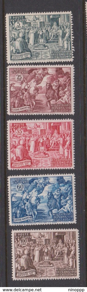 Vatican City S 160-164 1951 Chalcedon Council,mint Hinged - Unused Stamps