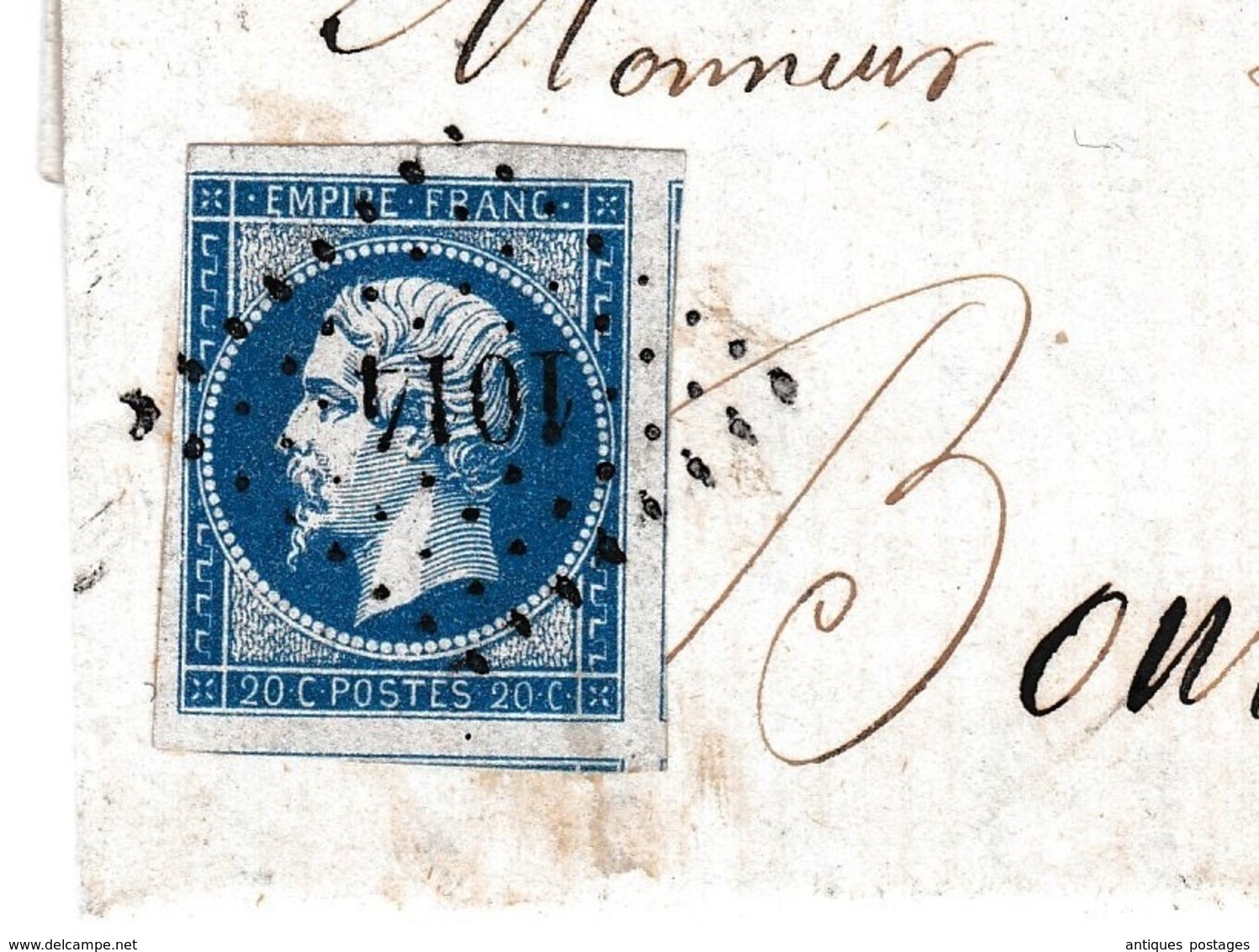 Lettre 1859 Coutras Gironde Bourges Cher Morin Dumanoir Notaire - 1853-1860 Napoléon III