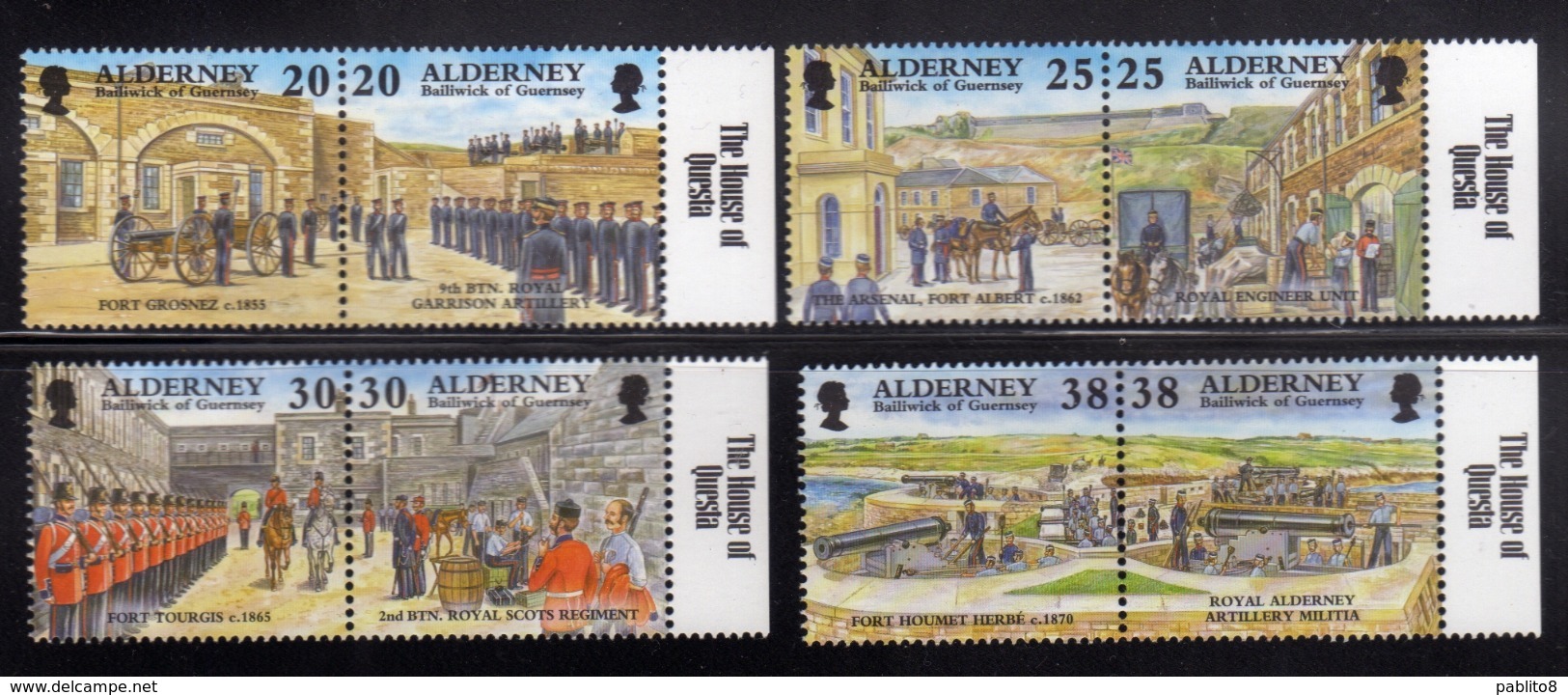 ALDERNEY 1999 GARRISON ISLAND ISOLA COMPLETE SET SERIE COMPLETA MNH - Alderney