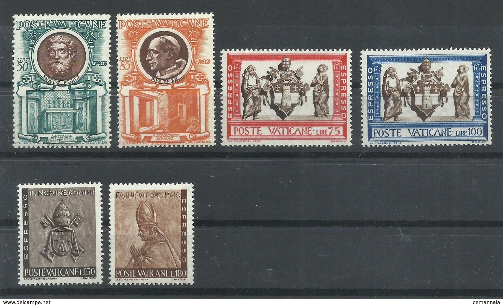 VATICANO  YVERT   URGENTE  13/18   MNH  ** - Priority Mail