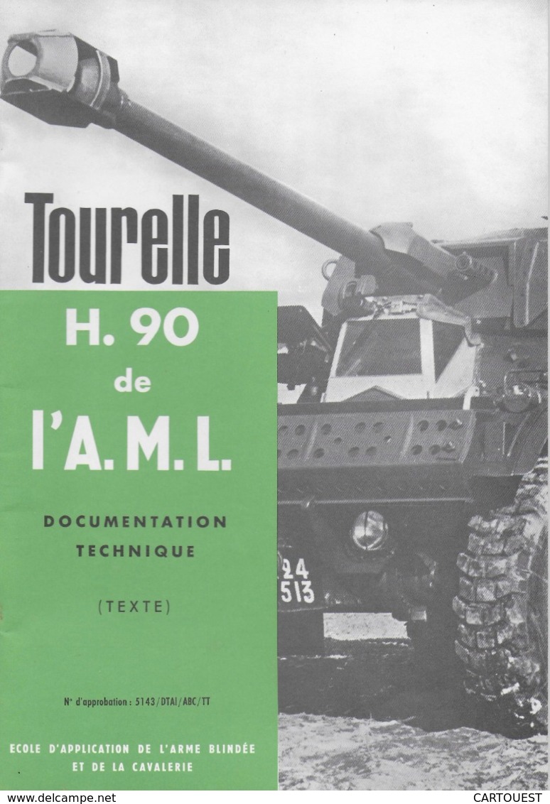 CHAR ASSAUT Tourelle H. 90 De L' A. M. L. Documentation Technique (  Texte )  ♦♦☺ARMEE BLINDEE - Sonstige & Ohne Zuordnung