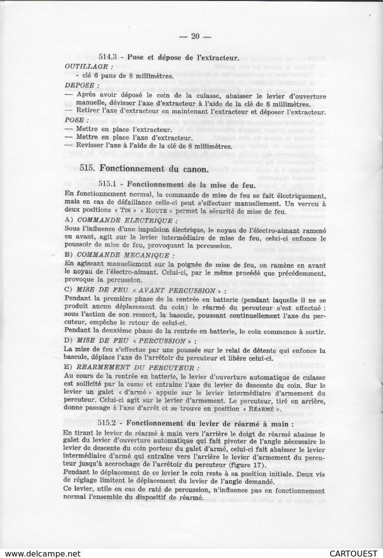 CHAR ASSAUT Tourelle H. 90 de l' A. M. L. documentation technique (  texte )  ♦♦☺ARMEE BLINDEE