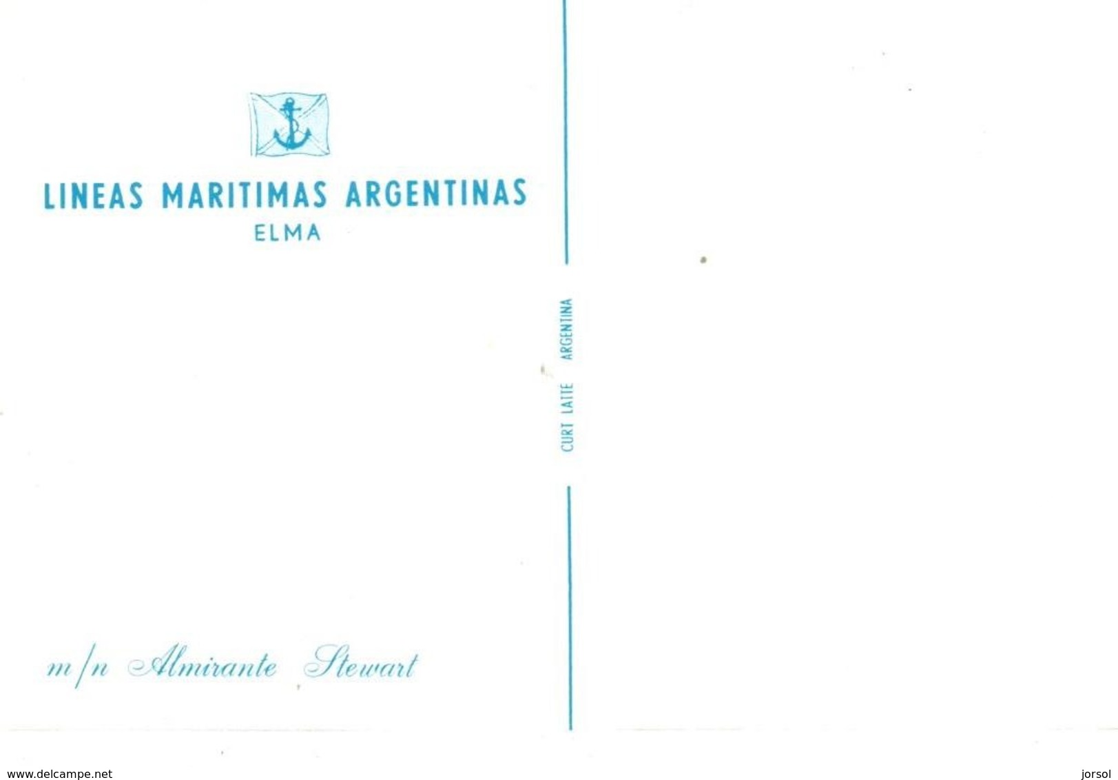 POSTAL   -ALMIRANTE STEWART -LINEAS MARITIMAS ARGENTINAS - Otros & Sin Clasificación