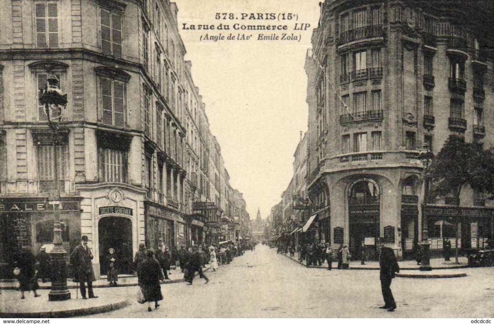 PARIS (15e) La Rue Du Commerce LIP (Angle De L' Av Emile Zola ) RV - Paris (15)