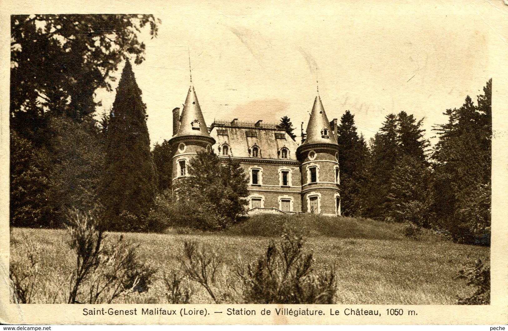 N°76095 -cpa Saint Genest Malifaux -le Château- - Saint Chamond