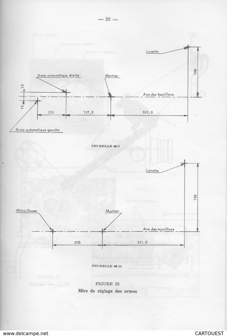 CHAR ASSAUT Tourelle HE. 60 de l' A. M. L. documentation technique (  FIGURES )  ♦♦☺ARMEE BLINDEE