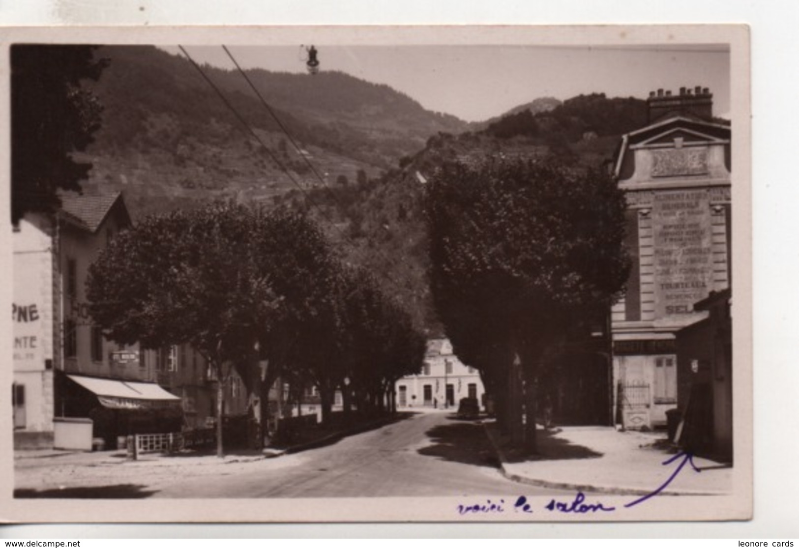 Cpa.73.Moutiers.Avenue De La Gare.1937.annotation Sur La Carte Salon De Coiffure. - Moutiers