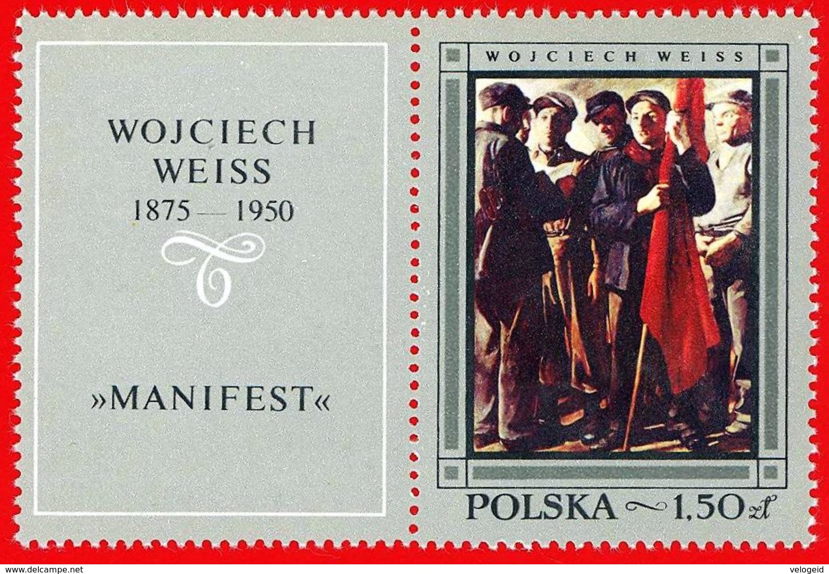 Polonia. Poland. 1968. Mi 1868. Polish Paintings. Manifest, By Wojciech Weiss - Otros & Sin Clasificación