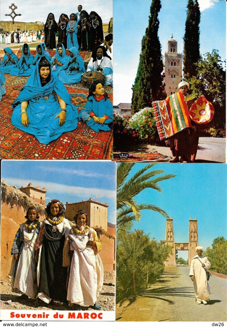 Lot N° 98 De 106 CPSM Et CPM Du Maroc - Villes, Villages, Ksar, Atlas, Garde Royale, Fantasia, Petites Animations - 100 - 499 Postcards