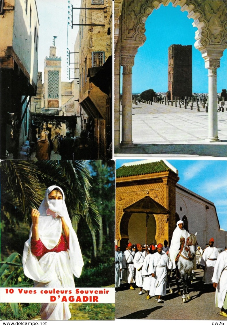 Lot n° 98 de 106 CPSM et CPM du Maroc - Villes, villages, Ksar, Atlas, garde royale, Fantasia, petites animations