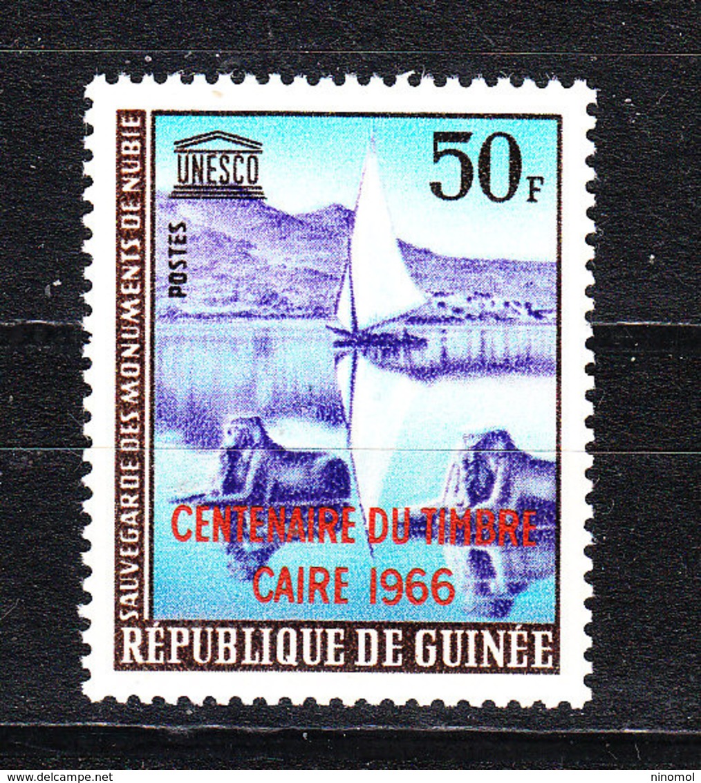 Guinea  -  1966. Unesco. Centenario Del Francobollo. Centenary Of The Stamp. Sail On The Nile. MNH - Giornata Del Francobollo
