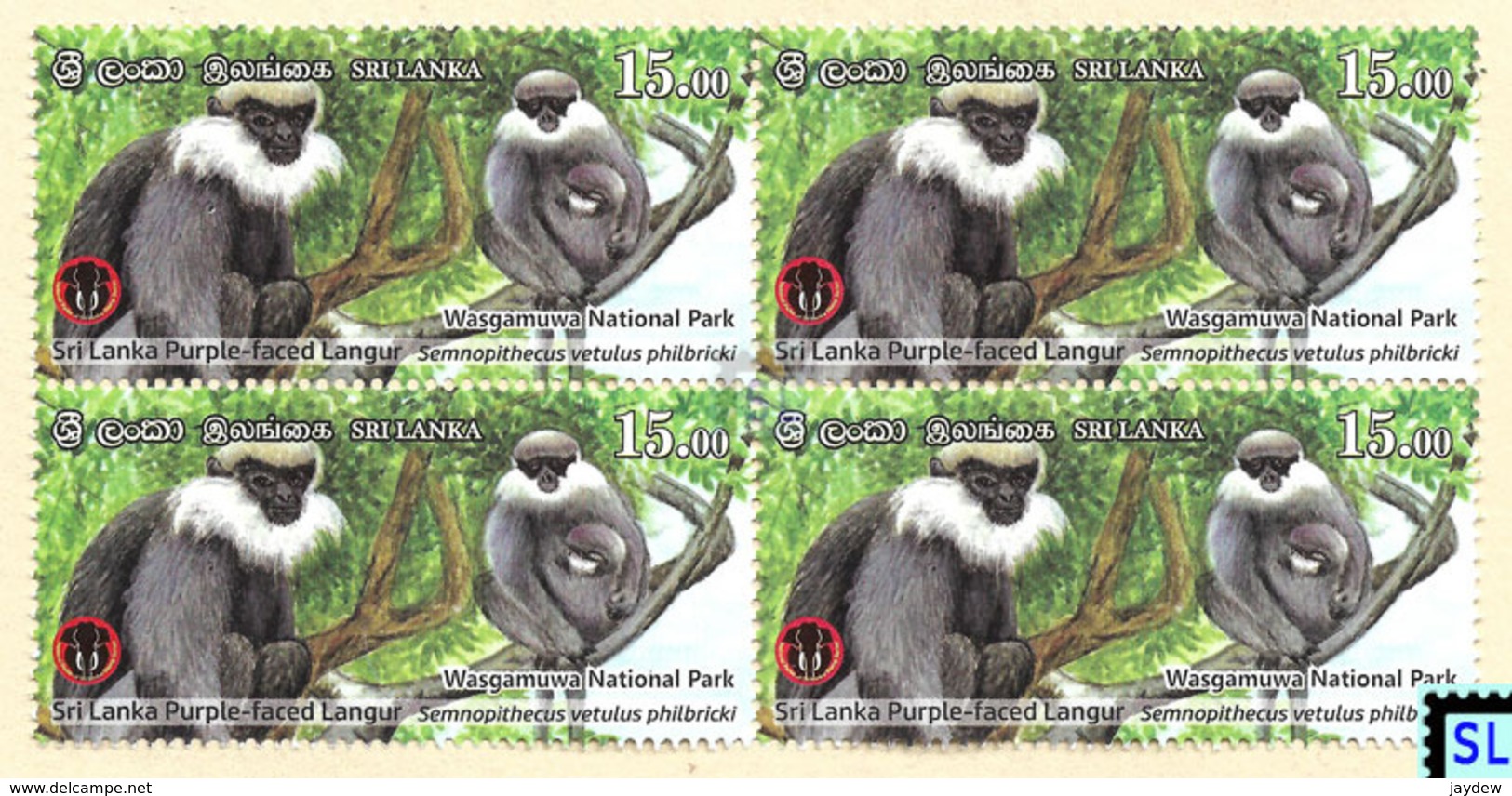 Sri Lanka Stamps 2019, Wasgamuwa National Park, Monkeys, Monkey, MNH - Sri Lanka (Ceylon) (1948-...)