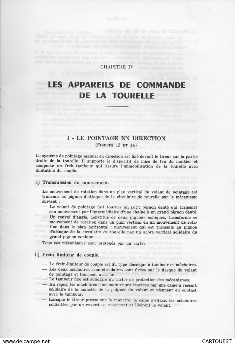 CHAR ASSAUT Tourelle HE. 60 de l' A. M. L. documentation technique (  TEXTE )  ♦♦☺ARMEE BLINDEE