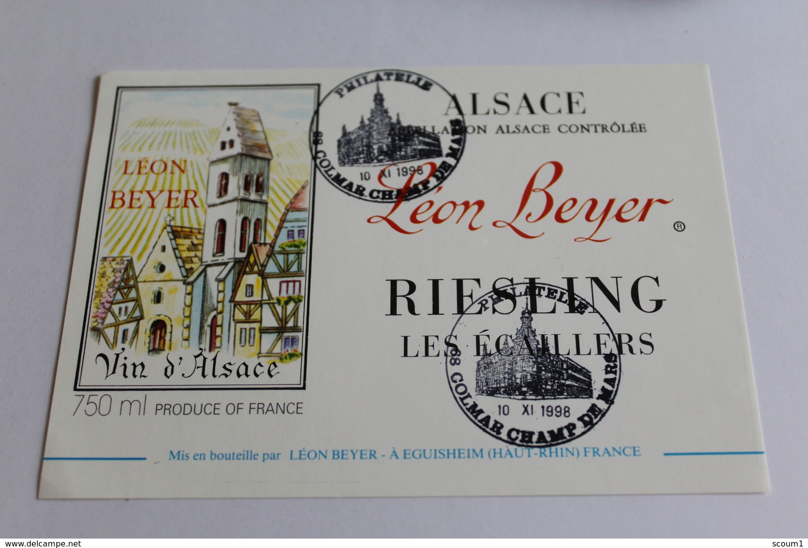 Etiquette Neuve    Riesling Les Ecaillers Leon Beyer - Riesling