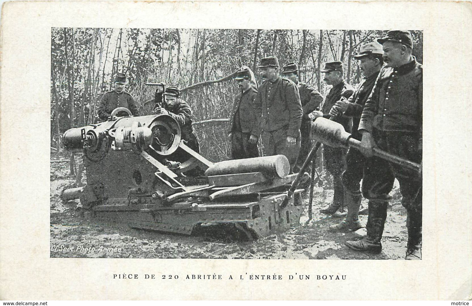 GUERRE 1914/18 -  Pièce De 220 Abritée à L'entrée D'un Boyau, Cachet Hôpital Auxiliaire N°24 Gien Briare. - Guerre 1914-18