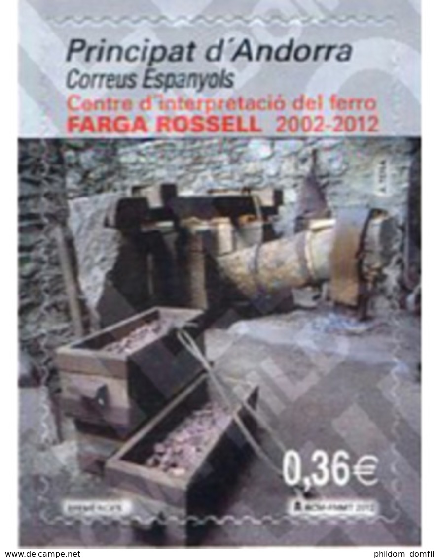 Ref. 274977 * MNH * - ANDORRA. Spanish Adm.. 2012. CENTRO DEL TRATAMIENTO DEL HIERRO-FARGA ROSELL - Minerals